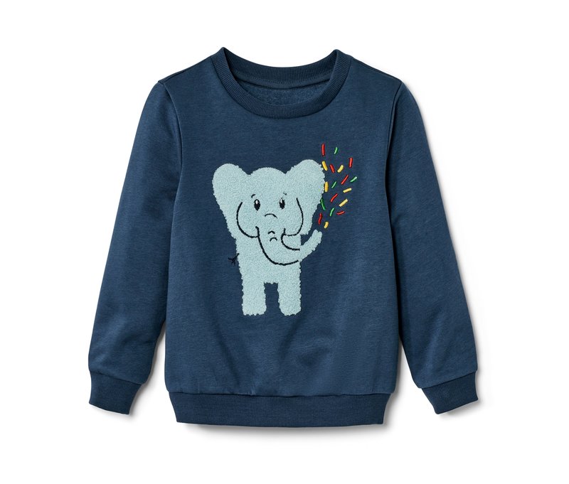 Tchibo - Kinder-Sweatshirt mit angerauter Innenseite - Jungen - Gr. 98/104 - blau