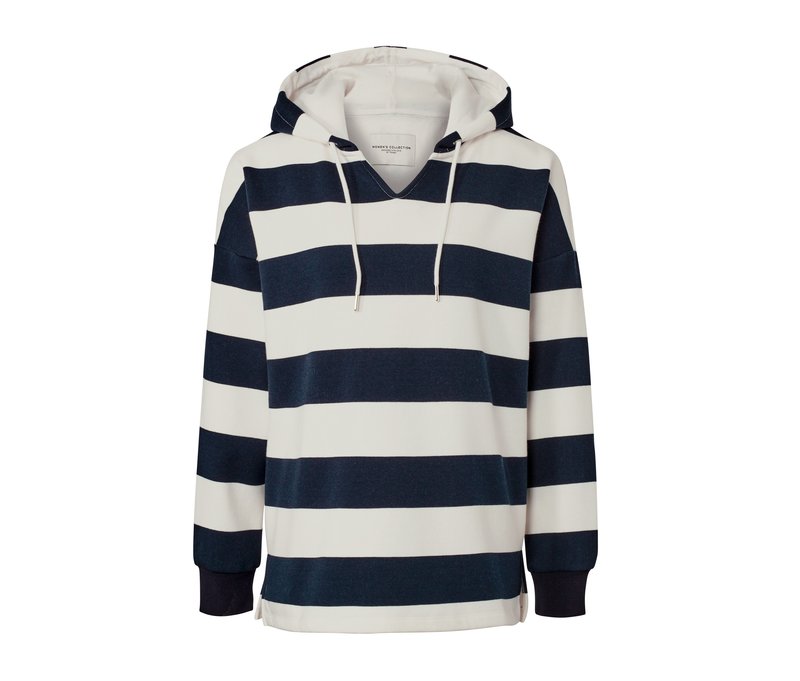 Tchibo - Gestreifter Hoodie - Damen - Gr. S - dunkelblau/gestreift