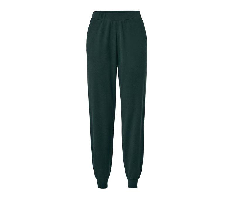 Tchibo - Homewear-Hose im Modal-Seide-Mix - Damen - Gr. L - dunkelgrün