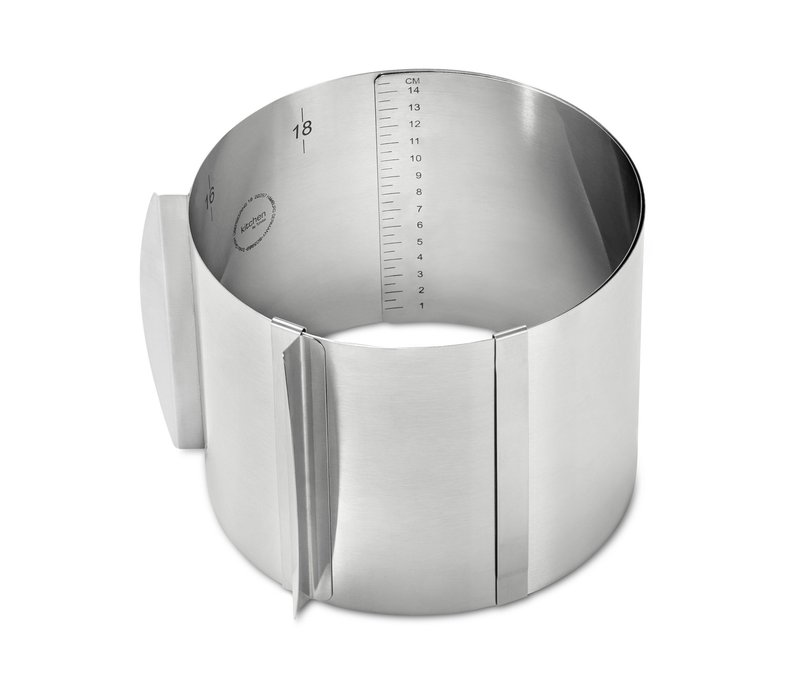 Tchibo - Extrahoher Edelstahl-Tortenring - silber