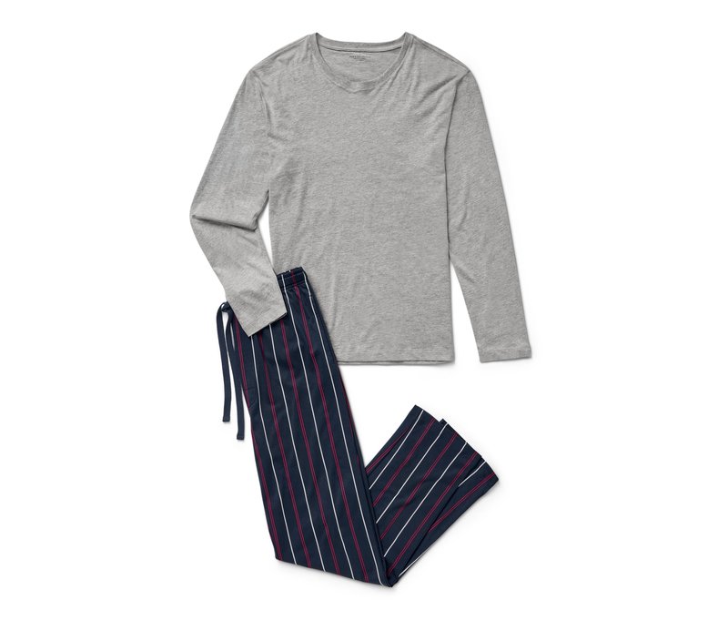 Tchibo - Pyjama - Herren - Gr. 3XL - dunkelblau/gestreift