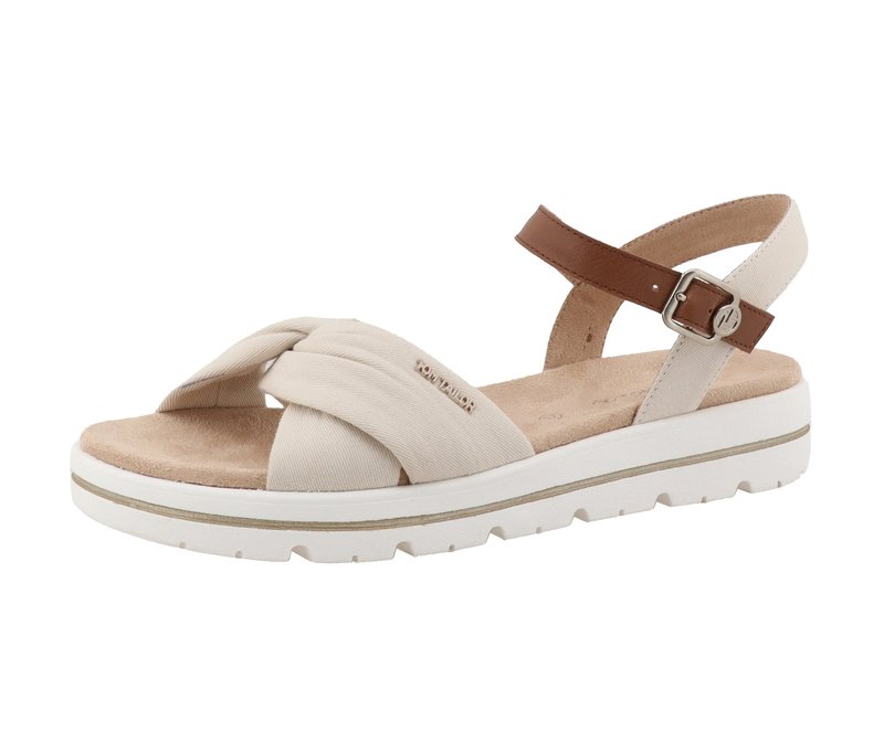 Tom Tailor Sandale - Damen - Gr. 41 - offwhite
