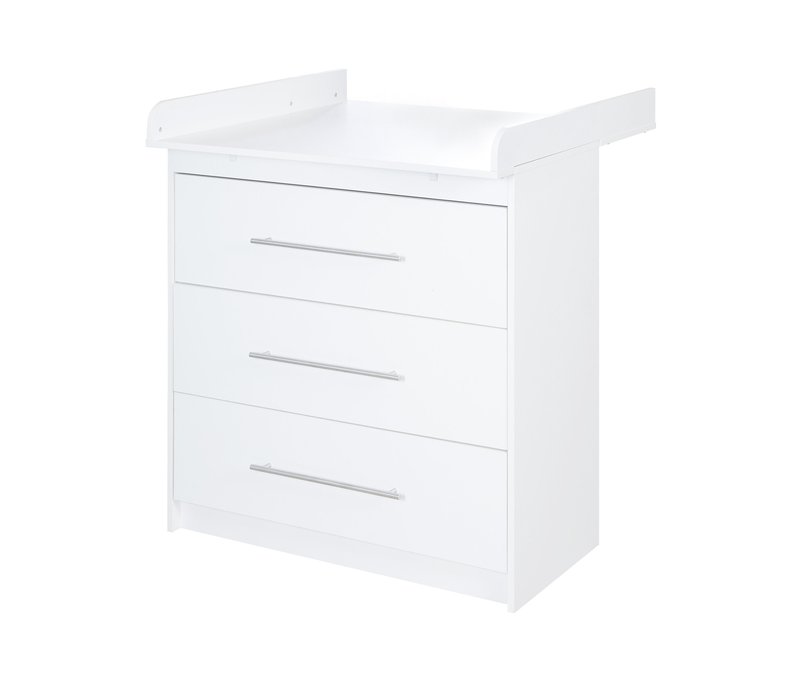 roba Wickelkommode »Maren« mit 3 Schubladen - 117x75x98,5cm - weiß - Holz / Metall