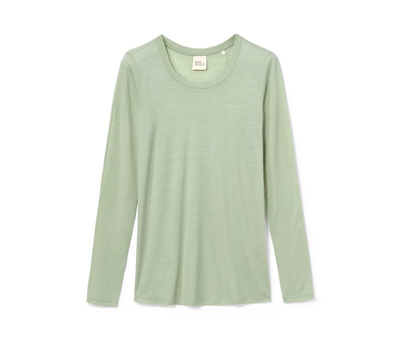 Nah/Studio Langarmshirt - Wolle - Gr. M - grün
