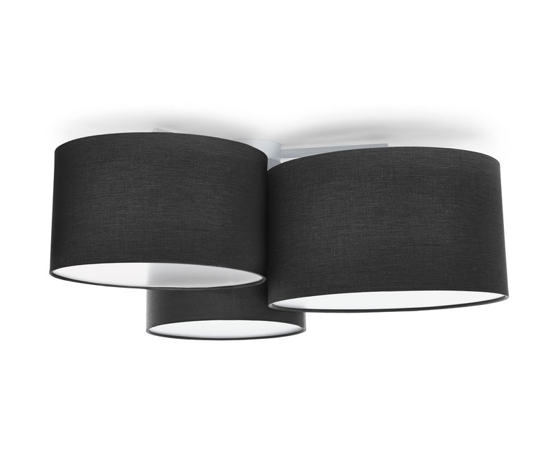 Tchibo - Deckenleuchte mit Textilschirm - 61x49,5x25,5cm - silber - Metall