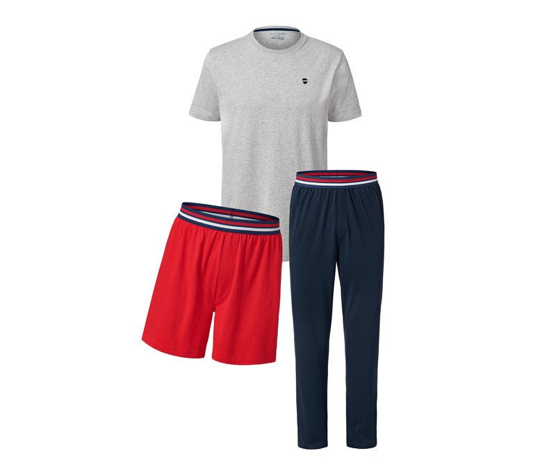 Tchibo - Pyjama-Set - Herren - Gr. S - grau