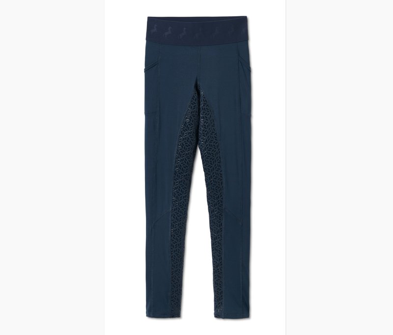 Tchibo - Grip-Vollbesatz-Reittight aus recyceltem Polyester - Mädchen - Gr. 122/128 - dunkelblau