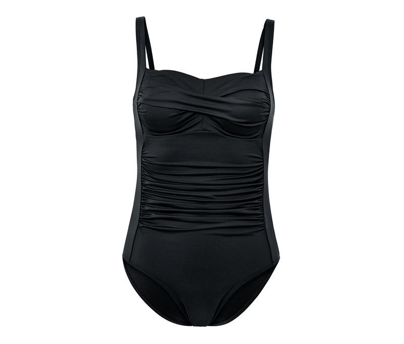 Tchibo - Figurformender Badeanzug mit recyceltem Material - Damen - Gr. 48 - schwarz