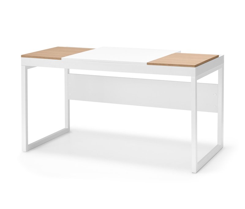 Tchibo - Schreibtisch mit Klappfächern - 140,5x71x75,5cm - braun - Holz / Eichenholz / Buchenholz