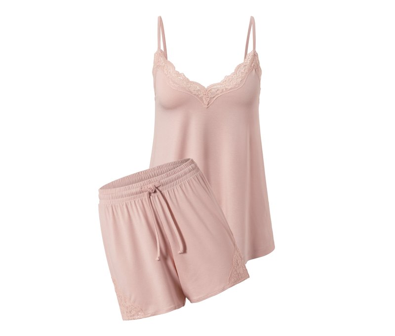 Tchibo - Shorty-Pyjama - Damen - Gr. S - rosé
