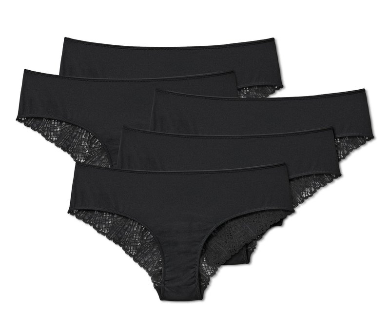 Tchibo - 5 Brazil-Slips - Damen - Gr. XS - schwarz
