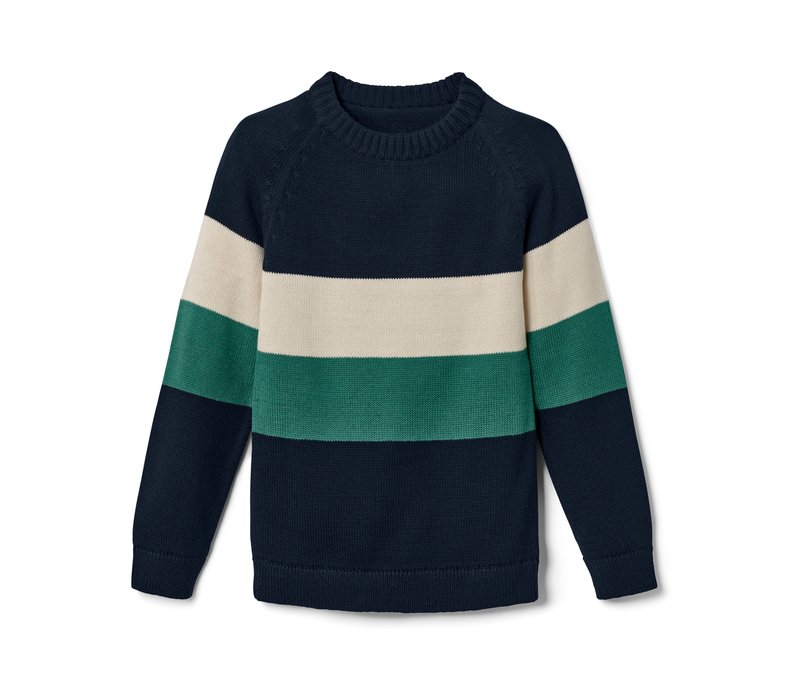 Tchibo - Strickpullover - Herren - Gr. 98/104 - dunkelblau/gestreift