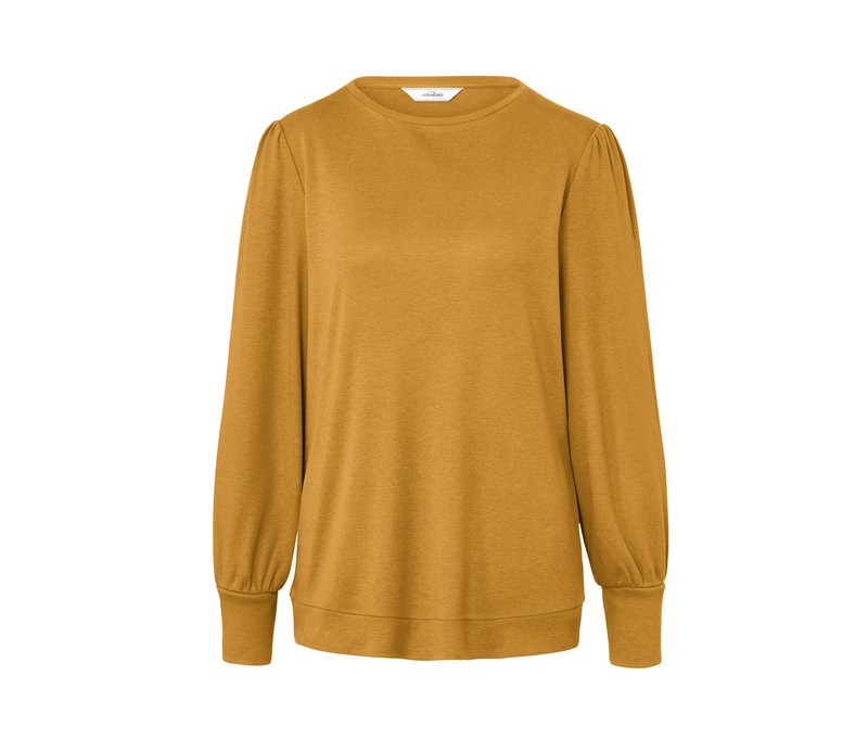 Tchibo - Interlock-Langarmshirt - Damen - Gr. S - senfgelb