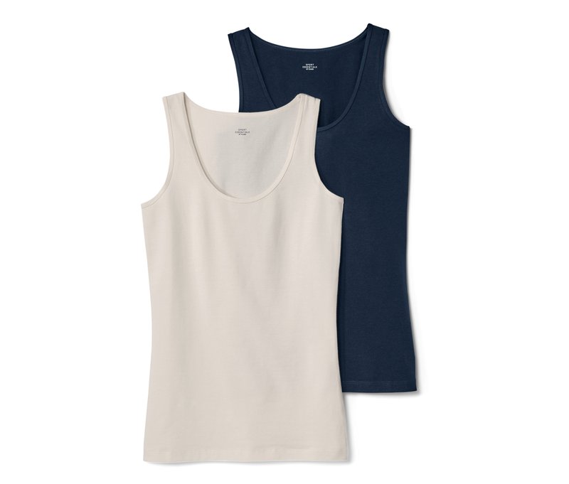 Tchibo - 2 Tops - Damen - Gr. XS - dunkelblau