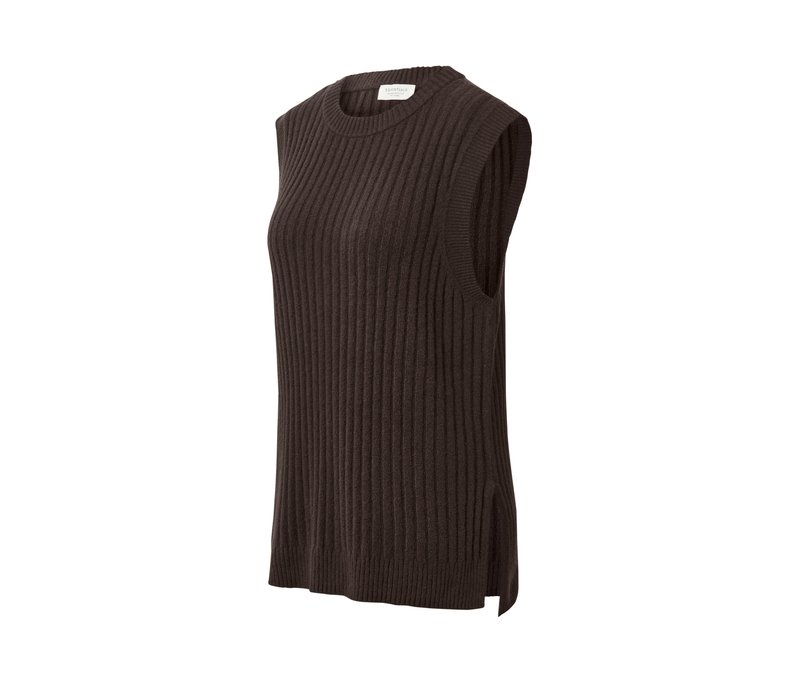 Tchibo - Strick-Pullunder - Damen - Gr. XL - dunkelbraun