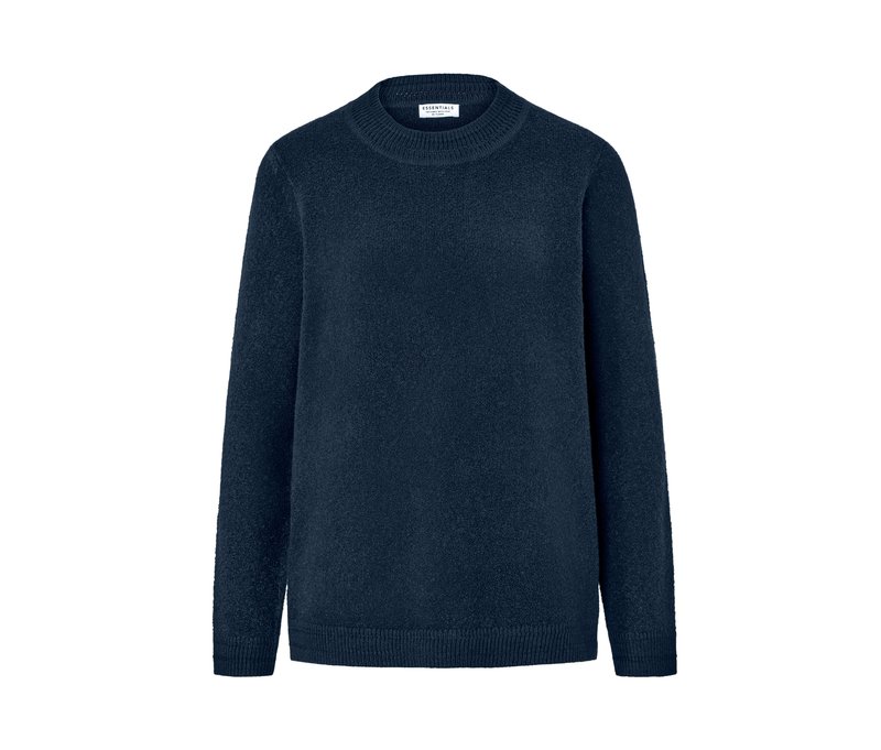 Tchibo - Strickpullover in Boucléoptik - Damen - Gr. L - dunkelblau