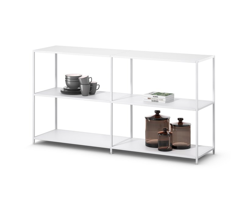 Tchibo - Metallkonsole - 158,5x39x80,5cm - weiß - Stahl