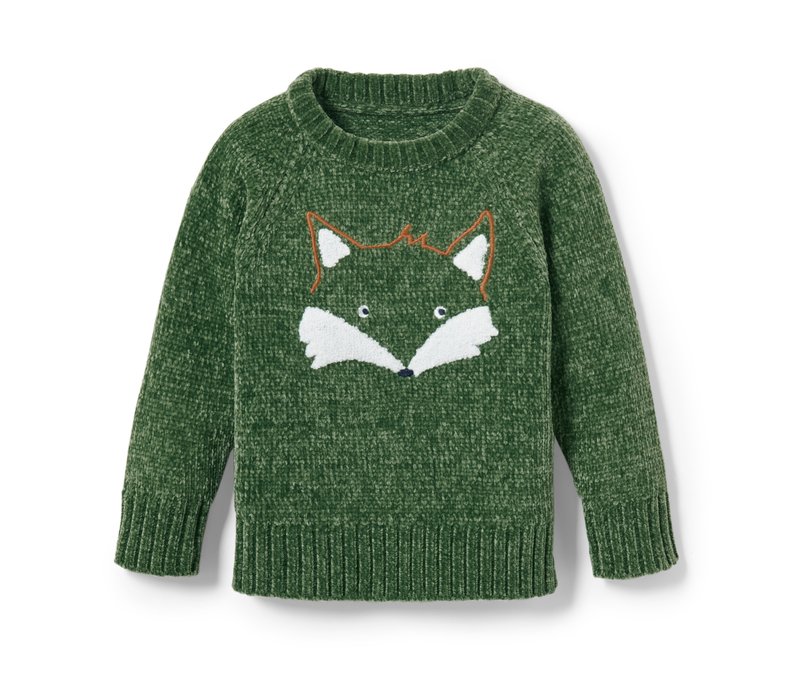Tchibo - Kleinkind-Chenille-Strickpullover - Herren - Gr. 98/104 - grün