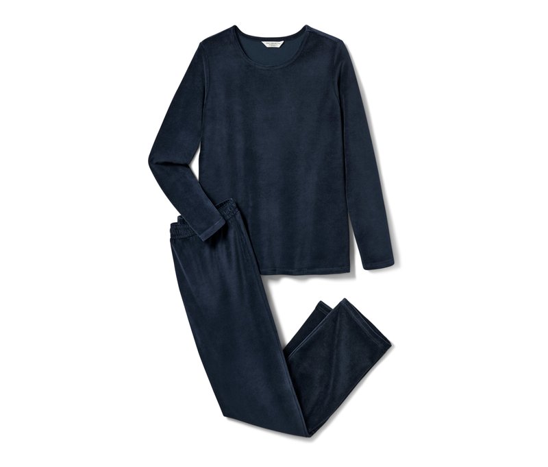 Tchibo - Nicki-Pyjama - Damen - Gr. S - dunkelblau