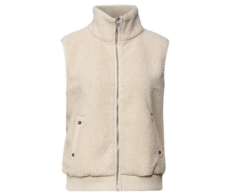 Street One Teddyweste - Damen - Gr. 38 - beige