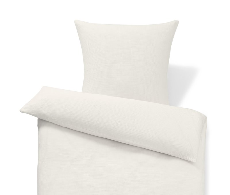 Tchibo - Musselin-Bettwäsche - offwhite