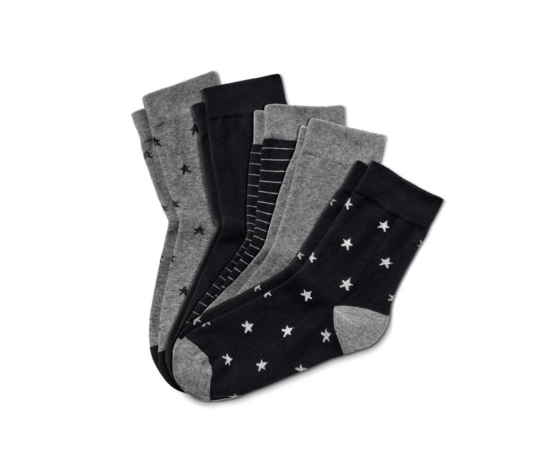 Tchibo - 5 Paar Socken - Damen - Gr. 39-42 - silber