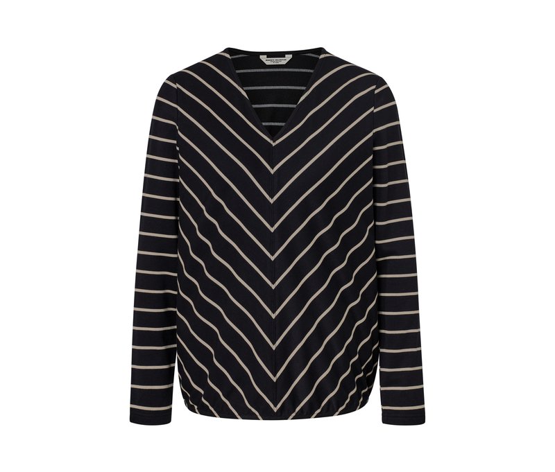 Tchibo - Gestreiftes Blusenshirt aus Modal-Mix - Damen - Gr. XXL - weiß/gestreift