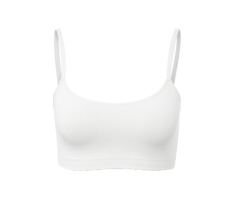 Tchibo - Seamless-Bustier mit Spitze - Damen - Gr. L - creme