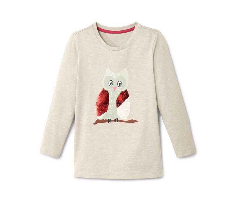 Tchibo - Langarmshirt - Mädchen - Gr. 86/92 - hellbraun