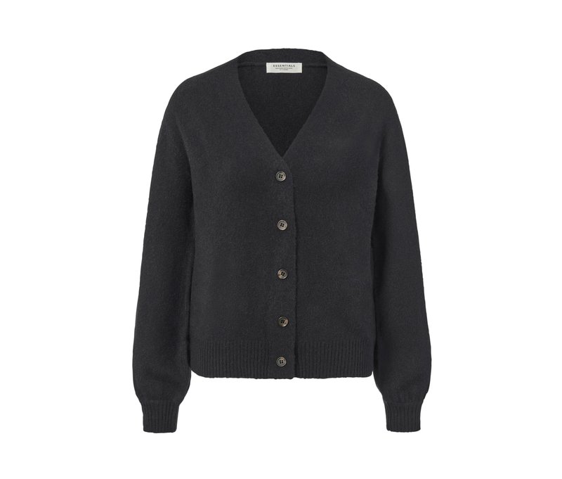 Tchibo - Strickcardigan mit Wolle - Damen - Gr. S - schwarz