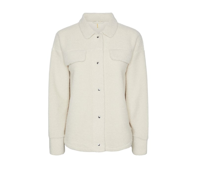 Tchibo - Teddy-Overshirt - Damen - Gr. 34 - creme