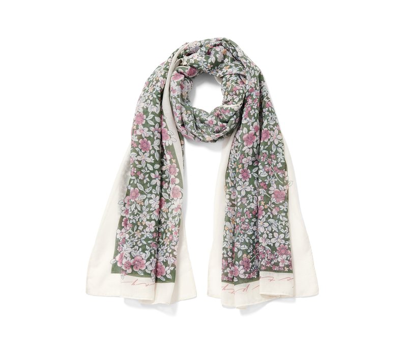 Tchibo - Floraler Webschal - mehrfarbig