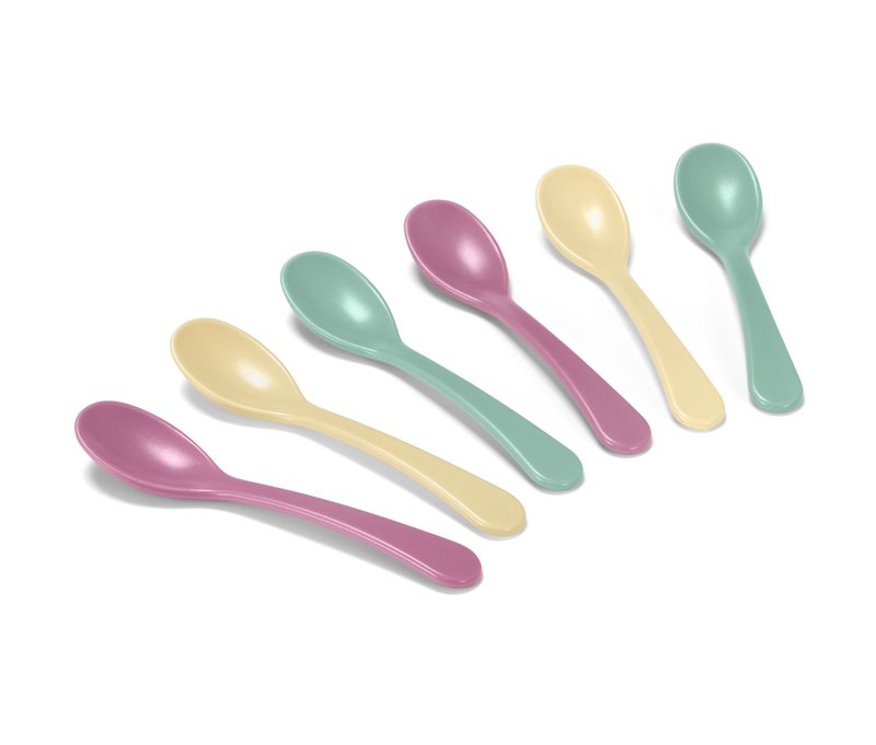 Tchibo - 6 Eierlöffel - gelb