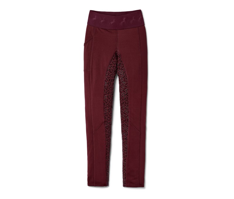 Tchibo - Kinder-Grip-Vollbesatz-Reittight - Mädchen - Gr. 122/128 - bordeaux