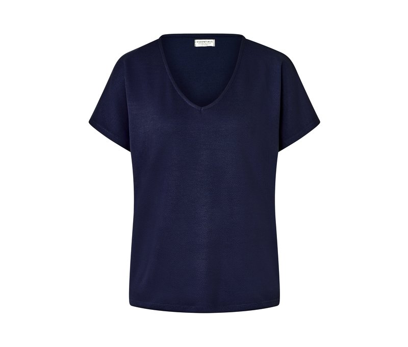 Tchibo - Piqué-Jerseyshirt - Damen - Gr. M - dunkelblau
