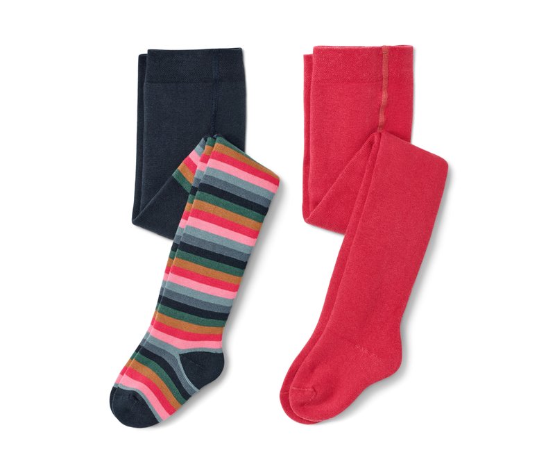 Tchibo - 2 Kleinkind-Thermostrumpfhosen - Mädchen - Gr. 122/128 - rot