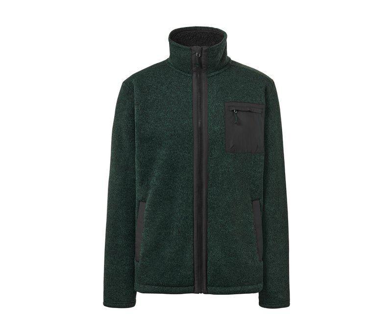 Tchibo - Thermo-Strickfleecejacke - Damen - Gr. L - dunkelgrün