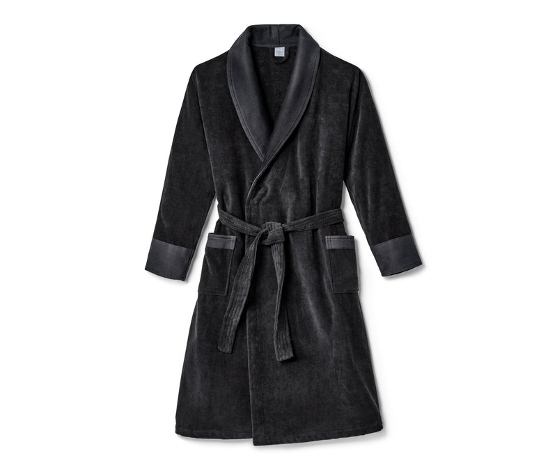 Tchibo - Herren-Velours-Bademantel - Herren - Gr. M - schwarz