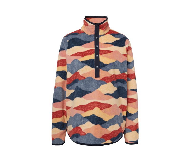 Tchibo - Fleecepullover - Damen - Gr. XL - orange/print