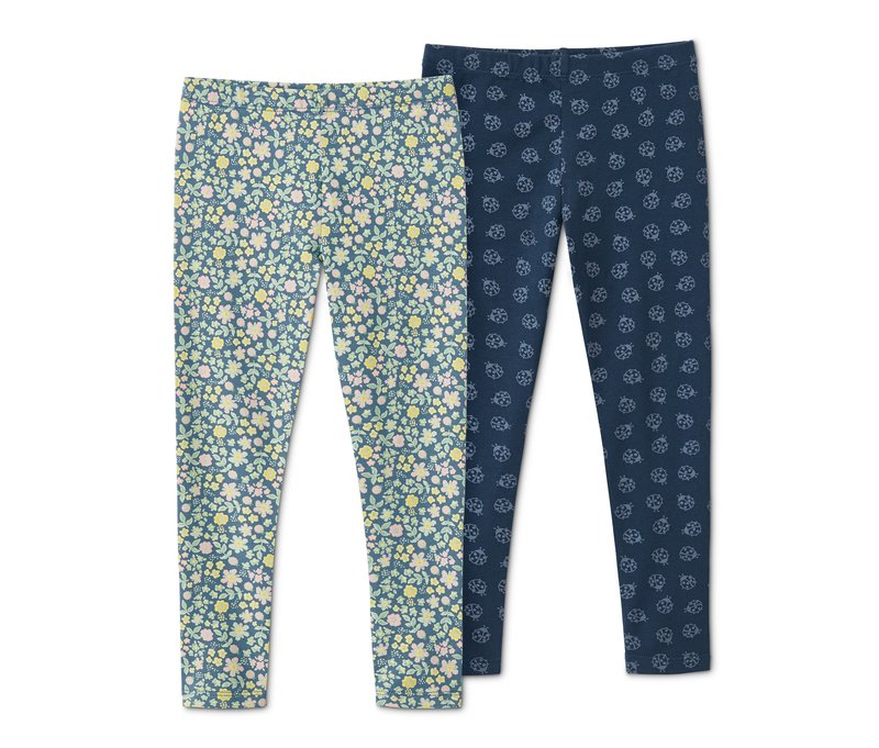 Tchibo - 2 Leggings - Herren - Gr. 98/104 - hellblau/print