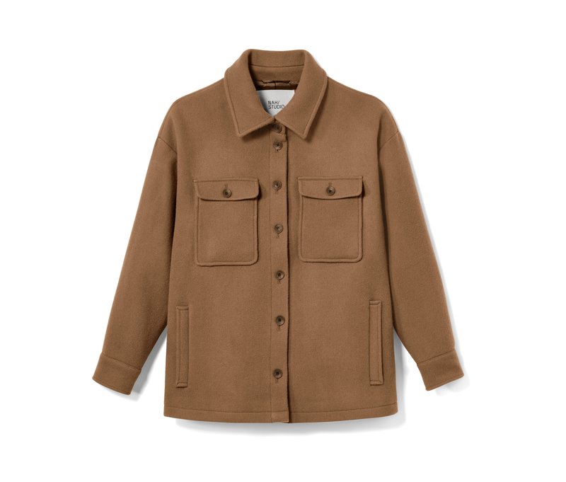 Nah/Studio Jacke - recycelte Wolle - Gr. 42 - braun