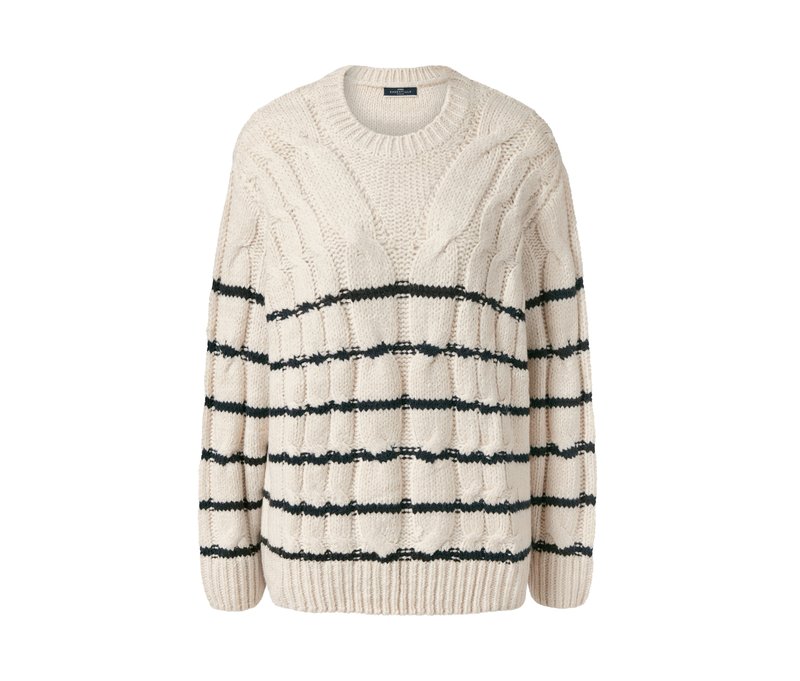 Tchibo - Gestreifter Strickpullover - Damen - Gr. M - weiß/gestreift