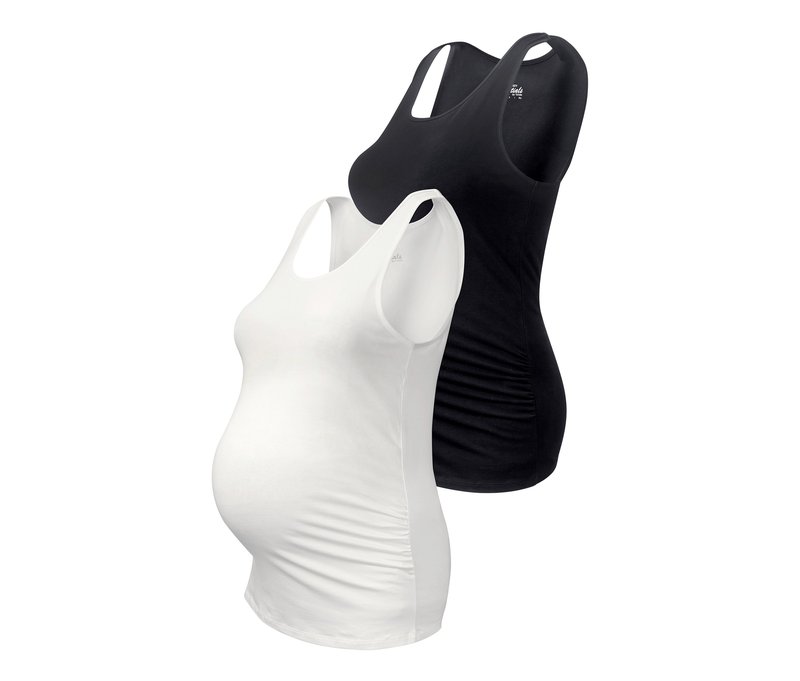 Tchibo - 2 Umstands-Tops - Damen - Gr. L - schwarz