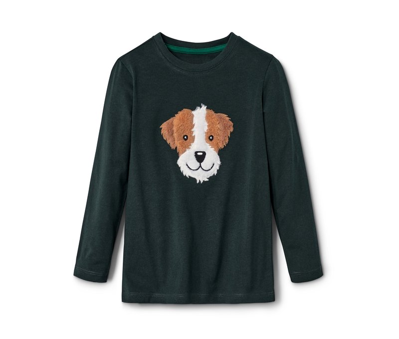 Tchibo - Kleinkinder-Langarmshirt - Gr. 122/128 - dunkelgrün
