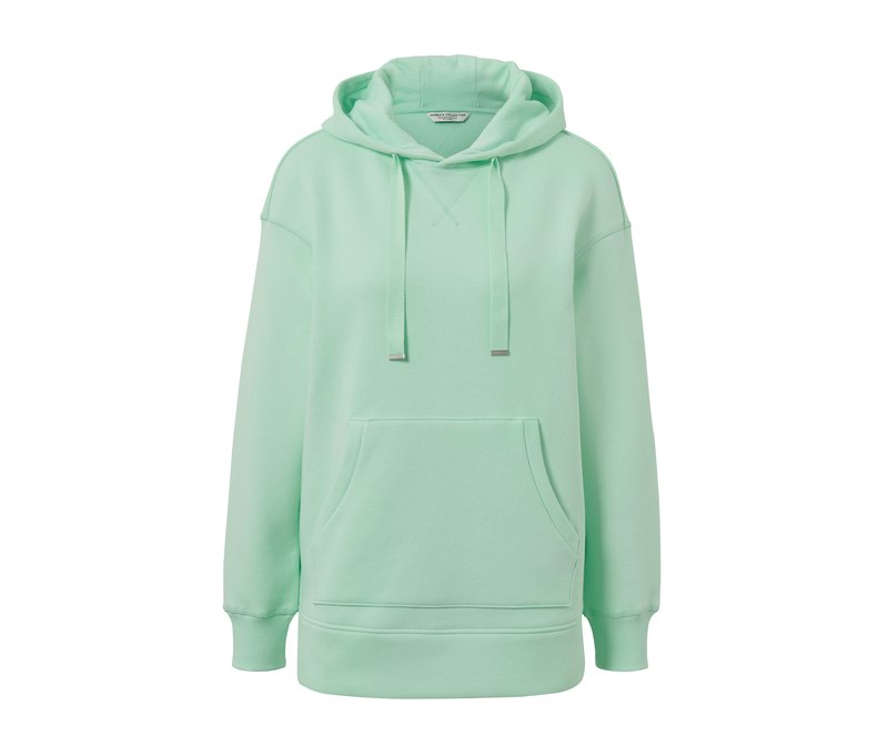 Tchibo - Langes Kapuzensweatshirt - Damen - Gr. XL - mintgrün