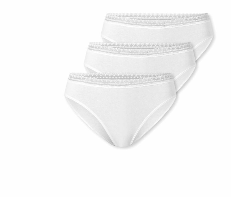 3 Schiesser Rio-Slips - Damen - Gr. 44 - weiß
