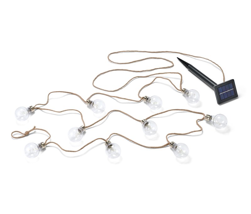 Tchibo - Solar-Lichterkette mit Juteseil - silber