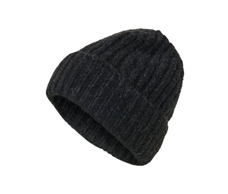 Tchibo - Strickmütze mit Wolle - anthrazit