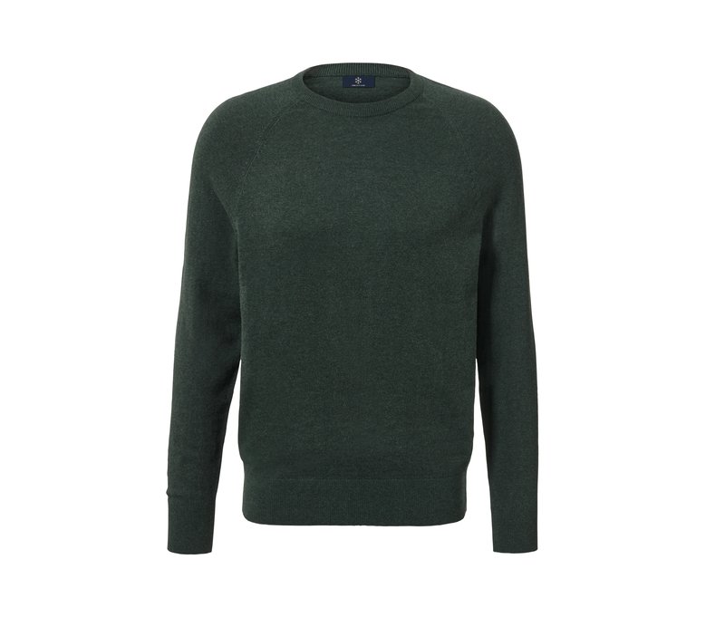 Tchibo - Pullover mit Rundhalsausschnitt - Herren - Gr. L - dunkelgrün