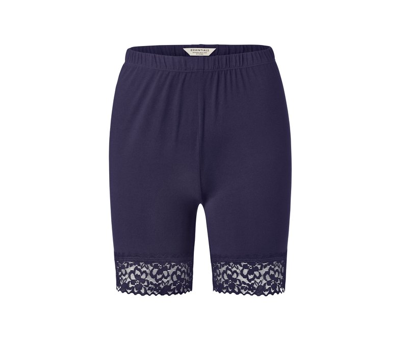 Tchibo - Radlershorts mit Spitzenborte - Damen - Gr. XXL - dunkelblau